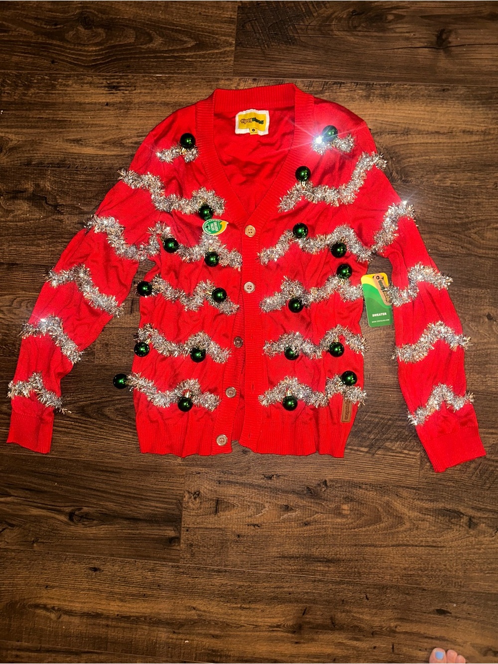 Tipsy Elves Holiday Ornament Cardigan